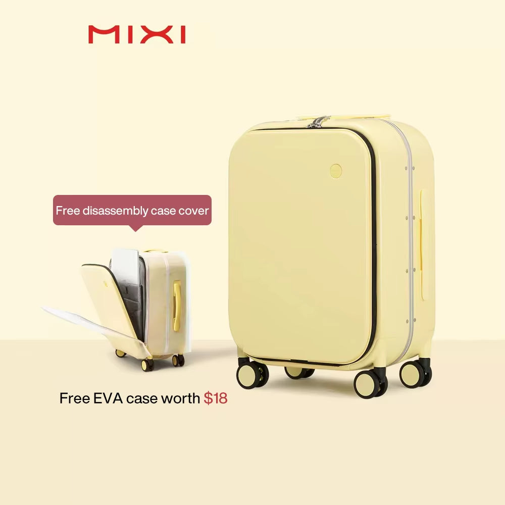 Mixi Patent Design Aluminum Frame Suitcase Carry on Rolling Luggage Beautiful Boarding Cabin 18 20 24 Inch M9260