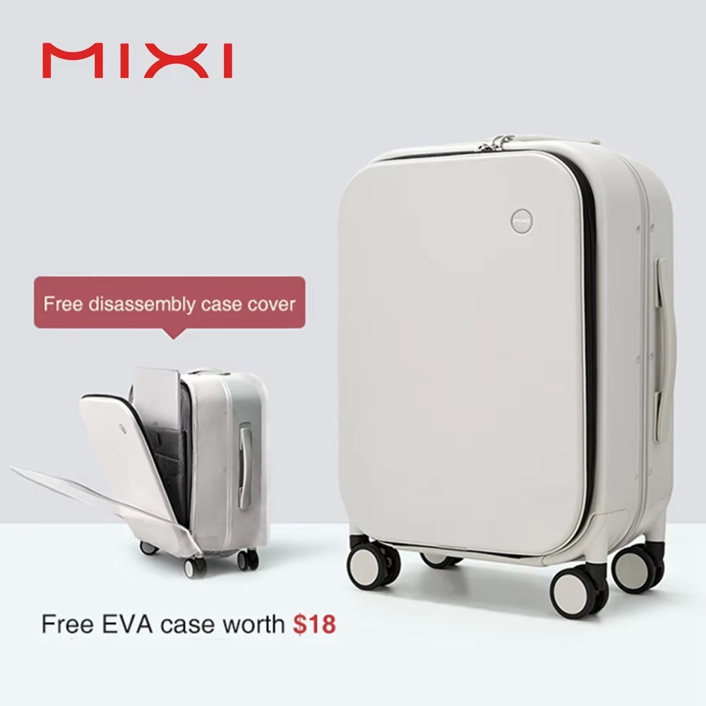 Mixi Patent Design Aluminum Frame Suitcase Carry on Rolling Luggage Beautiful Boarding Cabin 18 20 24 Inch M9260