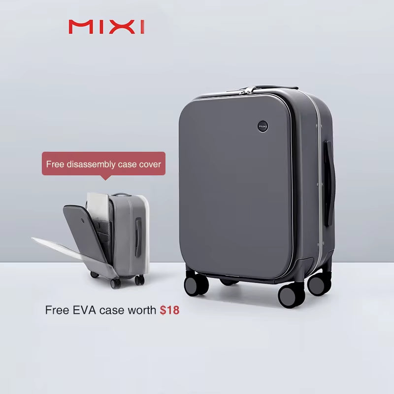 Mixi Patent Design Aluminum Frame Suitcase Carry on Rolling Luggage Beautiful Boarding Cabin 18 20 24 Inch M9260