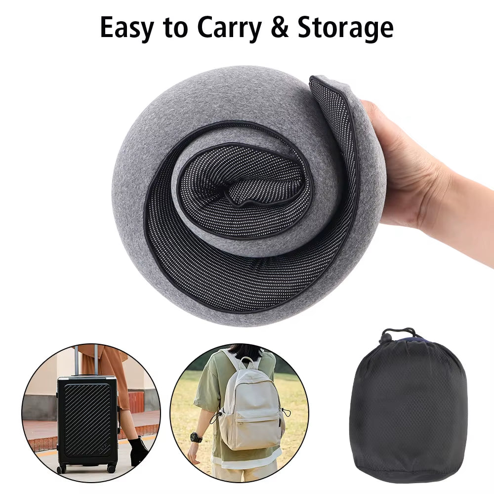 Portable U-Shaped Pillow Memory Foam Snail Pillow Soft Noon Break Sleep Pillows Travel Neck Support Travel Neck Pillow