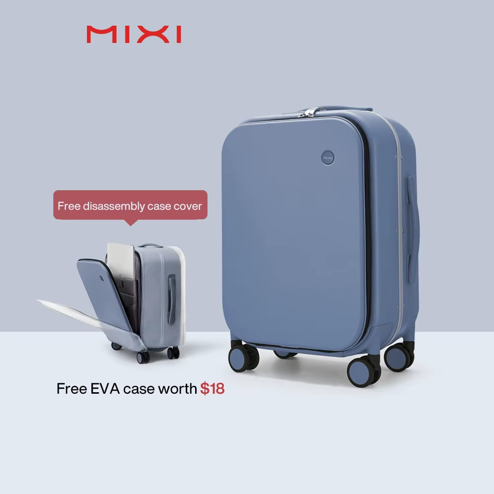 Mixi Patent Design Aluminum Frame Suitcase Carry on Rolling Luggage Beautiful Boarding Cabin 18 20 24 Inch M9260