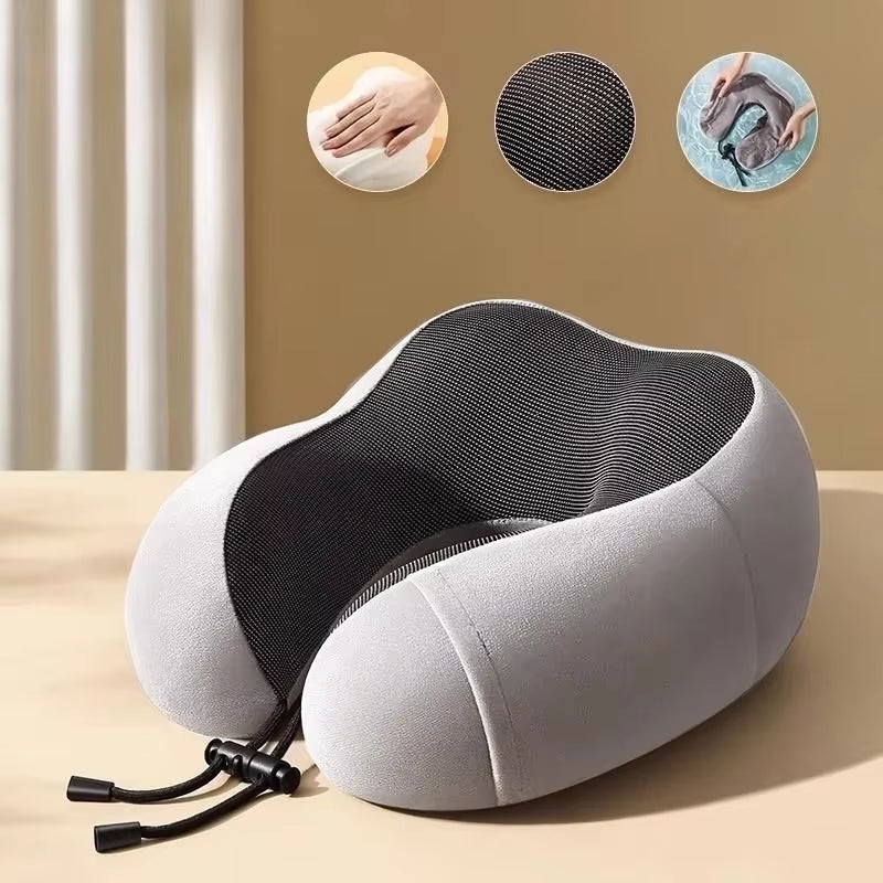 Soft Travel Pillow U Shaped Travel Healthcare Memory Foam Neck Cervical Airplane Pillow Neck Cushion